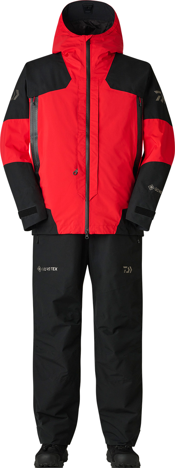 So-ｍａ！ＵＳＡバッファロースキースーツＬLブラック、レッド・上着単品 DW-1825 GORE-TEX コンビアップウィンタースーツ(ウェア)｜DAIWA