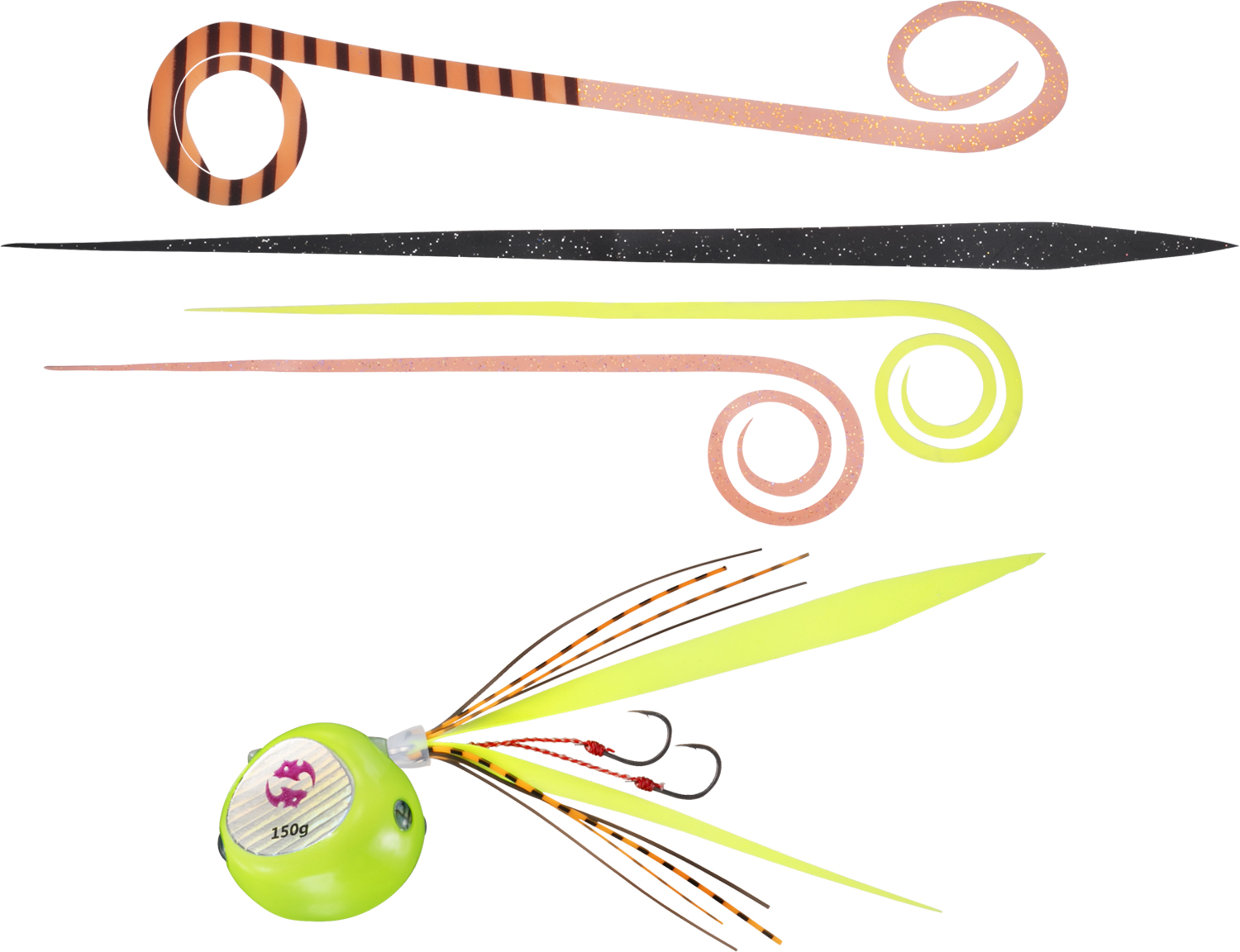 ダイワ　紅牙ベイラバーフリーα 150g 8本セット 紅牙ベイラバーフリーβラバーアソートパック(ルアー)｜DAIWA