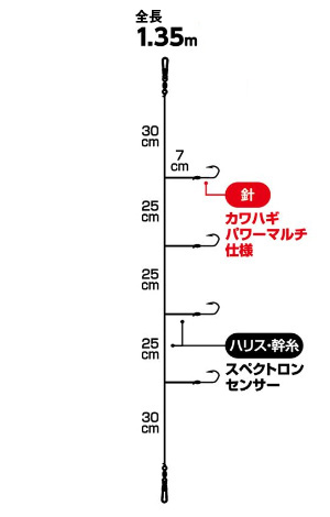 快適船仕掛け 胴突 ウマヅラハギ(ハリ・仕掛け・オモリ・仕掛け用小物
